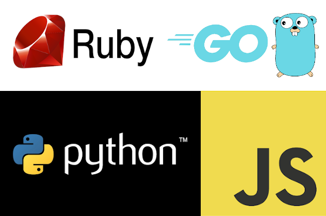 Programming Languages - Python, Ruby, Go, JavaScript